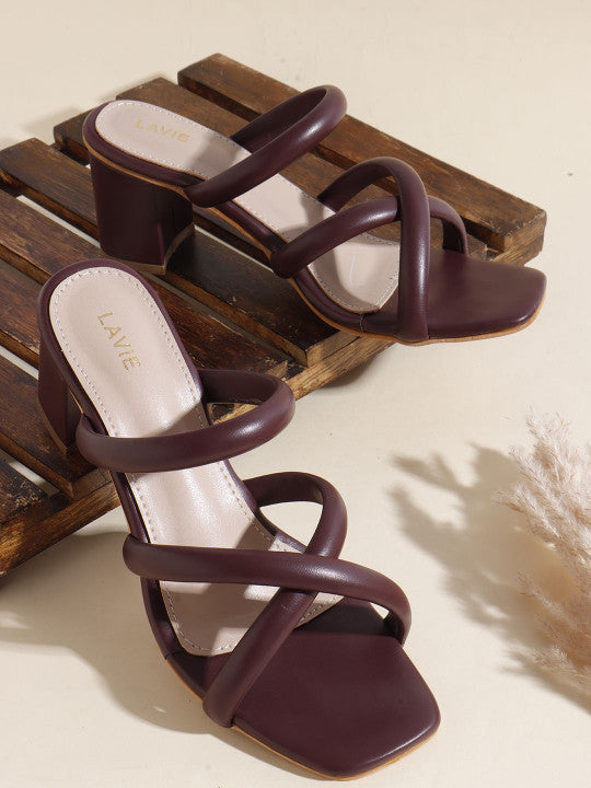 Si 80 Square Toe Block Heels Sandals