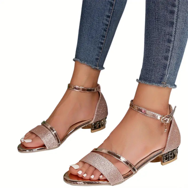 si66 Women chunky platfoam sandal apricot