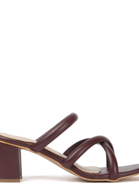 Si 80 Square Toe Block Heels Sandals